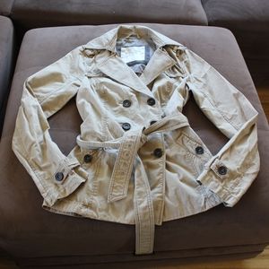 Abercrombie & Fitch Khaki Trench Coat